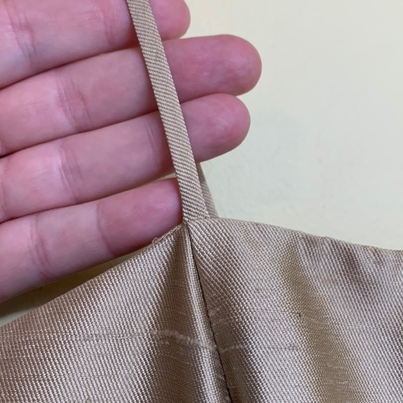 BCBGMaxAzria Cocktail Raw Silk Fully Lined Zip Spaghetti Strap Sheath Dress 10 - Picture 9 of 17